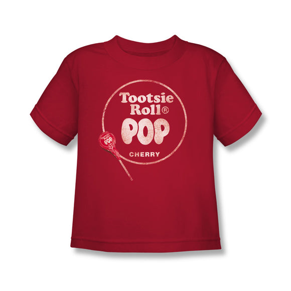 Tootsie Roll Pop Logo (Red) Kids Tee - TootsieShop.com