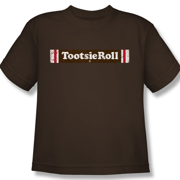 Tootsie Roll Logo (Coffee) Youth Tee - TootsieShop.com