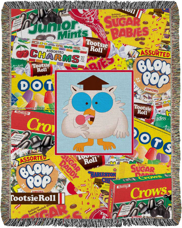Tootsie Labels / Mr Owl Woven Throw - TootsieShop.com