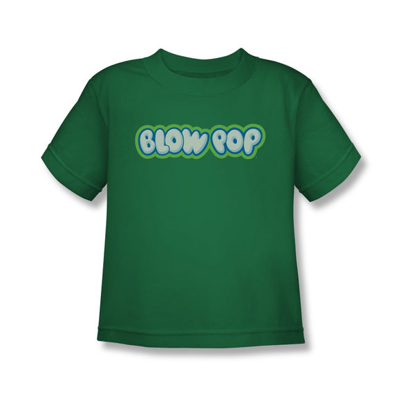 Blow Pop Logo (Kelly Green) Kids Tee - TootsieShop.com