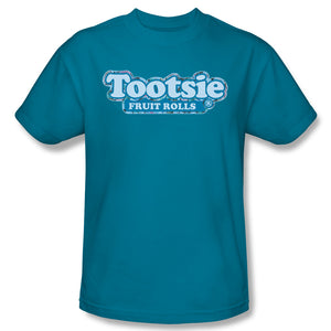 Tootsie Fruit Rolls Logo (Turquoise) T-Shirt - TootsieShop.com