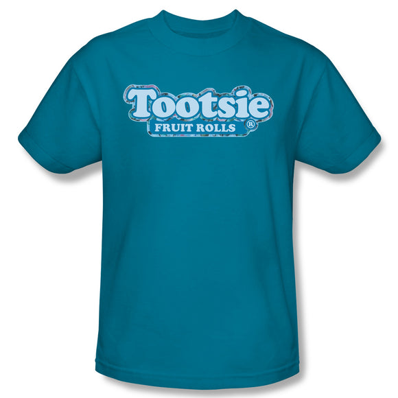 Tootsie Fruit Rolls Logo (Turquoise) T-Shirt - TootsieShop.com