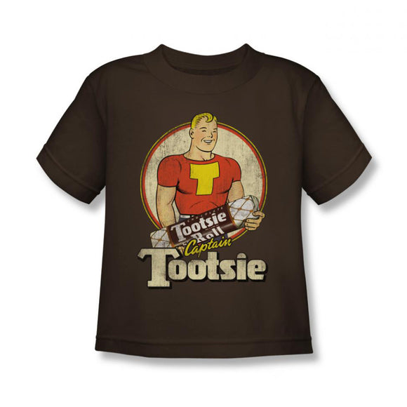 Captain Tootsie (Coffee) Kids Tee - TootsieShop.com
