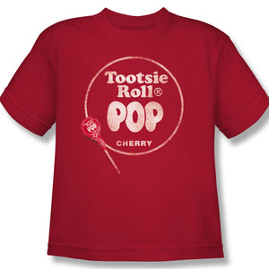 Tootsie Roll Pop Logo (Red) Youth Tee - TootsieShop.com